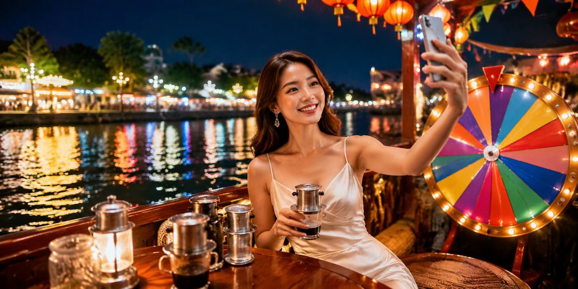 Người chơi Hà Nội thưởng thức cà phê và theo dõi bàn Roulette trực tuyến trên dc02